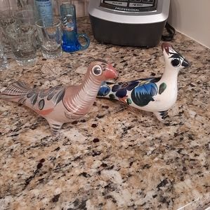 Vintage terracotta birds